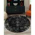 thumbnail image 4 of Rugs.com Monte Carlo Collection Rug – 6' Round Black Medium Rug Perfect For Kitchens, Dining Rooms, 4 of 9