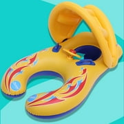 Puloru Inflatable swimming ring mother baby parent-child floating swimming boat