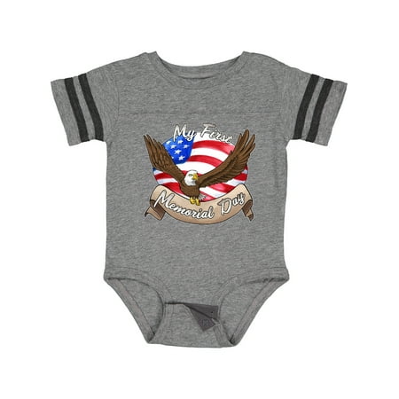 

Inktastic My First Memorial Day- Bald Eagle Gift Baby Boy or Baby Girl Bodysuit