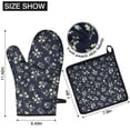thumbnail image 6 of Pioneer Flower Floral Print Pattern 2-Pack Oven Mitts Set, Heat Resistant Kitchen Gloves, 7.7" X 12", 6 of 6