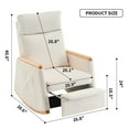 thumbnail image 4 of PORKISS Accent Rocking Chair with Pull-Out Footrest, Particle Fleece Accent Rocker Chair with Solid Wood Legs Side Pocket, Glider Rocker for Living Room Bedroom Playroom Nursery, Beige, 4 of 9