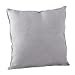 thumbnail image 3 of SARO 13049.PW20S 20 in. Square Fringed Design Linen Pillow with Down Filled  Pewter, 3 of 9