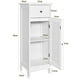 thumbnail image 3 of Costway Armario de Almacenamiento de Pie de Baño con Cajón y Puerta de Persiana Organizador Lateral con Estante Ajustable 32 x 30 x 88 cm Blanco Costway Modern, 3 of 10