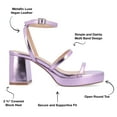 thumbnail image 3 of Journee Collection Womens Samilee Metallic Vegan Leather Platform Sandals, 3 of 7