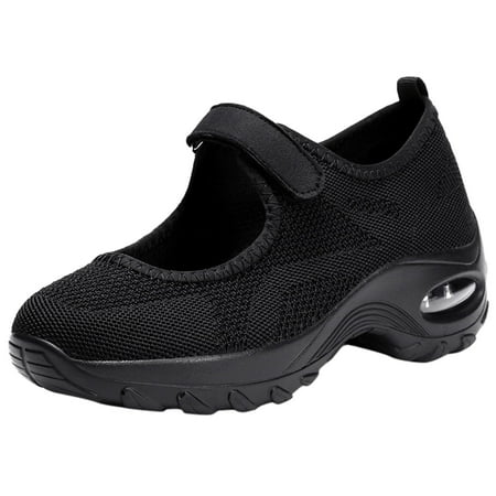 

iOPQO Women s sneakers Women Outdoor Mesh Solid Color Sports Shoes Runing Breathable Shoes Sneakers Ladies Flyknit Mesh Breathable Black 39