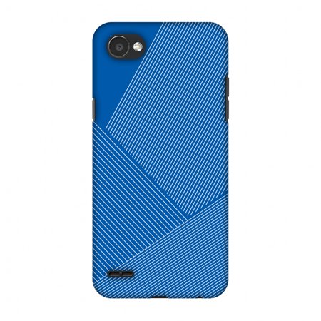 - LG Q6 Case, LG Q6 Plus Case - Carbon Fibre Redux Coral Blue 1,Hard Plastic Back Cover, Slim Profile Cute Printed Designer Snap on Case with Screen Cleaning Kit