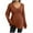 Brown., variant on Akafmk Womens Long Sleeve Maternity Tops,Women's Maternity Ribbed Solid Color V Neck Long Sleeve Button Front Casual Slim Fitting Curved Hem Stretchy Pregnancy Tops
