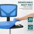 thumbnail image 5 of MCQ Home Office Chair, Armless Office Chair with Wheels, Comfortable Home Office Chair, Adjustable Swivel Makeup Task Computer Chair, Blue, 5 of 7