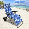 thumbnail image 2 of Beach Cart Chair – 2 in 1 Turns from Cart to Beach Chair – Large Wheels – Easy to Use – Large Capacity – Flower Pattern, 2 of 6