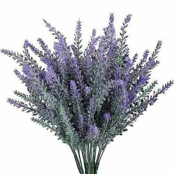 4 Pcs Artificial Flowers Purple Lavender Bunch Flowers Home Outdoor Artificial Decoration