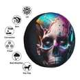 thumbnail image 3 of Bingfone Modern Abstract Colorful Skull B Spare Tire Cover Weatherproof Universal Wheel Protectors for RV Camper Travel Trailer SUV Truck-17 inch, 3 of 8