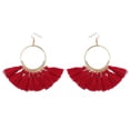 thumbnail image 5 of Pendientes de anillo grandes con borlas, accesorios creativos de moda europea y americana, exagerados, joyería de oreja vintage bohemia, 5 of 5