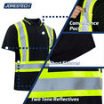 thumbnail image 6 of JORESTECH 5-Pack Hi-Vis Short Sleeve Safety Polo Shirt, ANSI Class 1 (Black, XS), 6 of 8