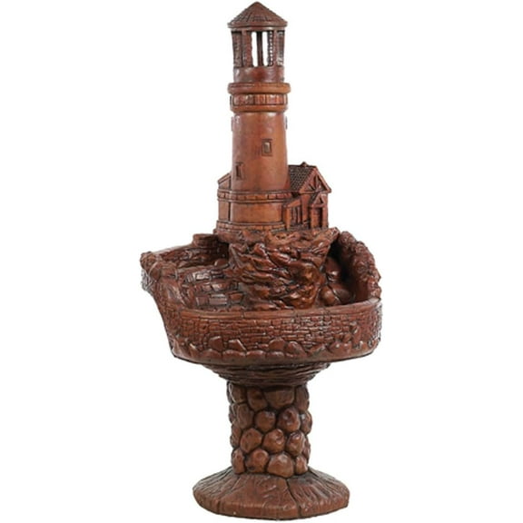 Solid Rock Stoneworks Rocky Point Fountain - 50" Tall - Walnut
