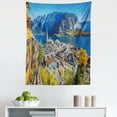 thumbnail image 1 of Fall Tapestry, Historical Mountain Village of Hallstatt Austria Seasonal European Landscape View, Fabric Wall Hanging Decor for Bedroom Living Room Dorm, 5 Sizes, Multicolor, by Ambesonne, 1 of 1