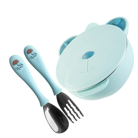 Tineasur Baby Food Plates Set of 1 Stainless Steel Sky Toddler Feeding Dish for Food Storage and Mealtime