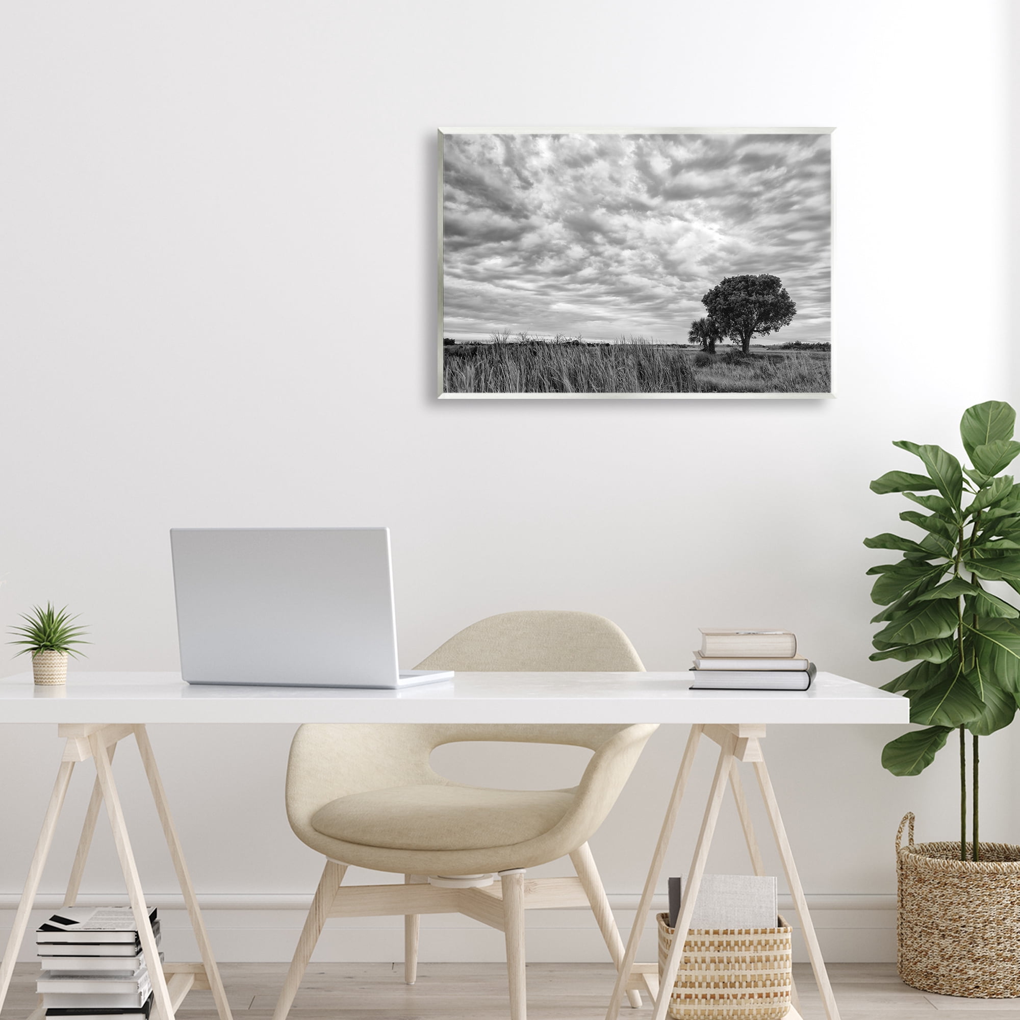 Stupell Industries Solitary Tree Beneath Clouds Wall Plaque Art, design by Jon Evan