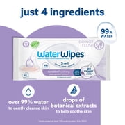 WaterWipes Sensitive Soothing, 99% Water with Botanical Extract, Unscented Baby Wipes, 240 Wipes