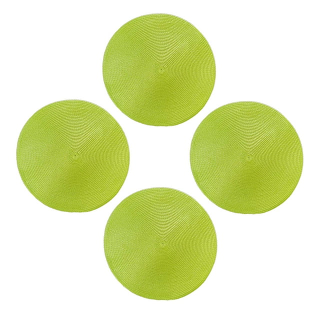 Youkk 4x Napperons Ronds Résistants aux Taches pour Salle à Manger Colorés et Faciles d'Entretien Table Polyvalente Vert Fruit 1ensemble