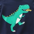 thumbnail image 6 of Phenas Toddler Boys Dinosaur Sweatshirt Fall Winter Cotton Long Sleeve Crewneck Pullover Tops, 6 of 6