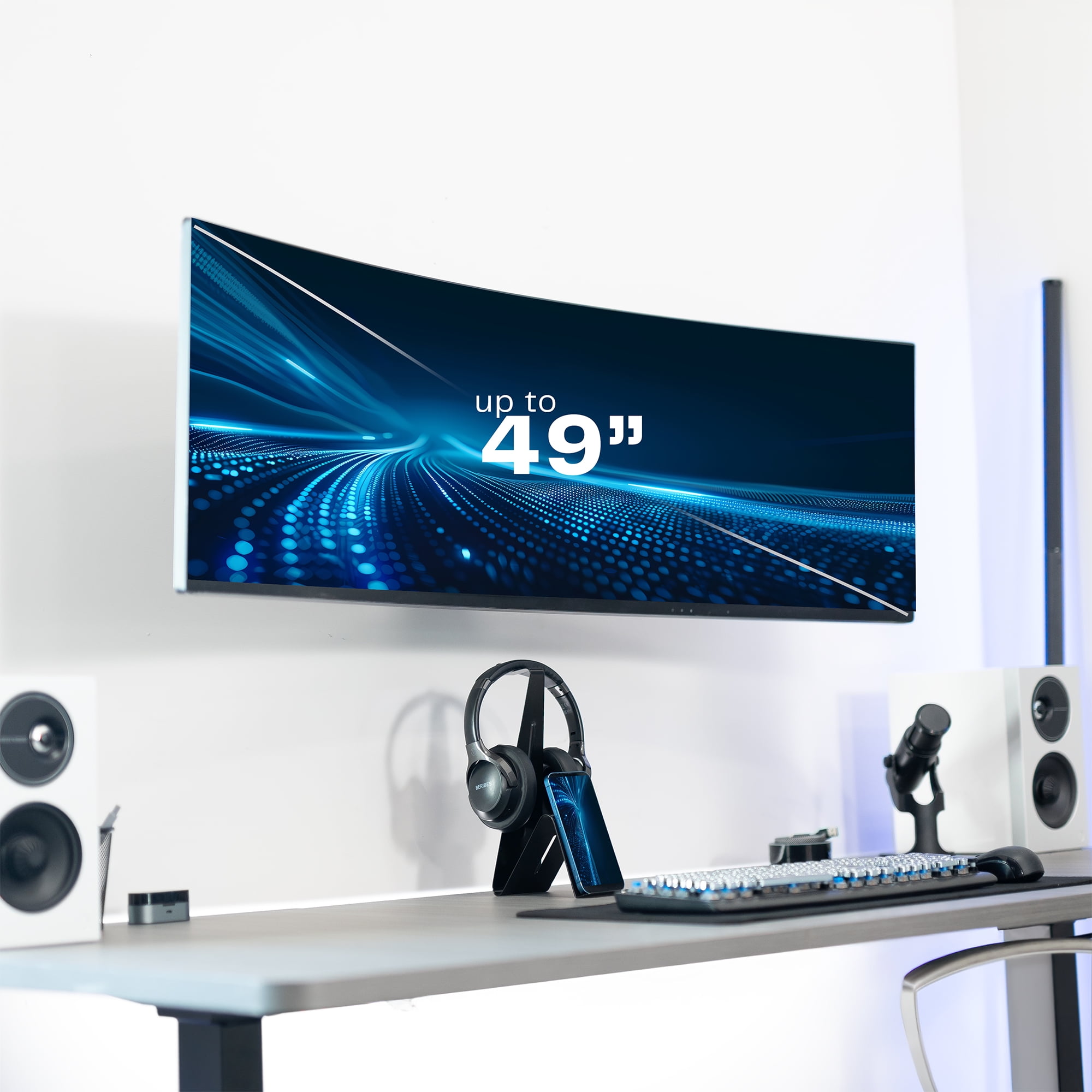 VIVO White Full Motion 13" to 49" Ultrawide Monitor Wall Mount