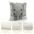 thumbnail image 4 of Shiartex Elephant Throw Pillow Case ，Cute Grey Elephant Decorative Cushion Cover for Home Living Room Bedroom Girls Room,Gifts for Wild animal Lovers Elephant Lovers Girls White, 4 of 5