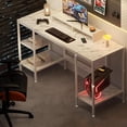 thumbnail image 4 of Escritorio de computadora efecto tipo marmol ,ajustable, 4 compartimientos  ,soporte para monitor , ideal gaming, 4 of 6