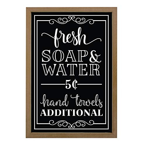 Vintage Bathroom Decor Signs Rustic Cute Farmhouse Sign For Restroom, Kitchen, Bath, Outhouse