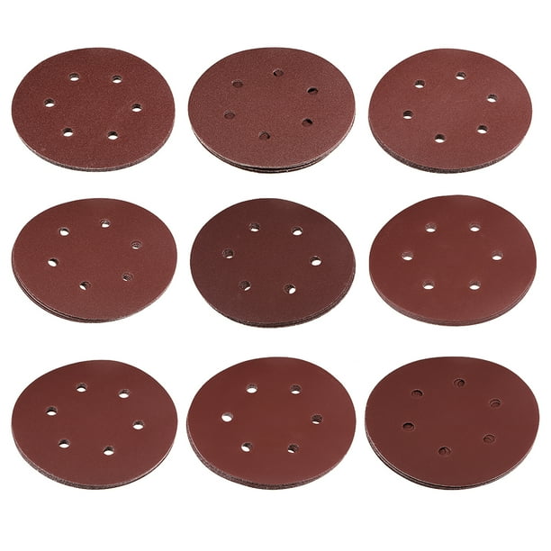 45pcs 6 Inch 6 Hole Hook and Loop Sanding Disc Set 80/100/120/150/180
