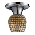 thumbnail image 1 of Celina 1-Light Semi-Plat en Chrome Poli et Feuille d'Or, 1 of 2