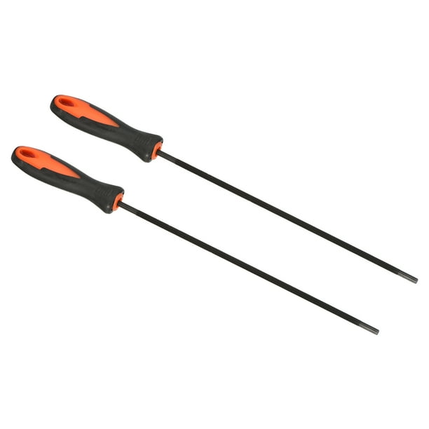Uxcell Cuchilla de afilado de cadena de motosierra, paquete de 2, afilador de cadena de motosierra redondo de 5/32 pulgadas (4.0 mm), rojo y negro