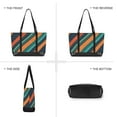 thumbnail image 6 of FORMRS Canvas Laptop Tote Bag for Women with 15.6" Computer Compartments Shoulder Handbag, Retro Stripes, 6 of 7