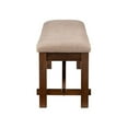 thumbnail image 3 of Pemberly Row 20.75" Wood/Fabric Dining Bench in Dark Hazelnut Brown/Tan, 3 of 7