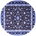thumbnail image 1 of Ahgly Company Machine Washable Indoor Round Persian Blue Traditional Area Rugs, 7' Round, 1 of 4