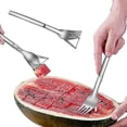 thumbnail image 1 of 2 in 1 Watermelon Slicer & Cutter-Stainless Steel Fruit Cutting Fork Melon Cube Cutting Tool for Kitchen Gadget, 1 of 5