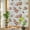 Burnt Orange Beige, variant on Boho Black Brown Privacy Window Film, Decorative Stained Glass Window Film, Vintage Geometric Southwestern Ethnic Resuable Rainbow Static Cling for Home Bathroom Living Room Glass Door 17.7"x39.3"