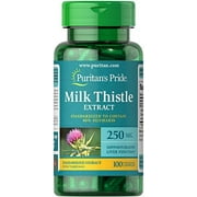 Puritan's Pride Milk Thistle Standardized 250 mg (Silymarin) 100 Capsules
