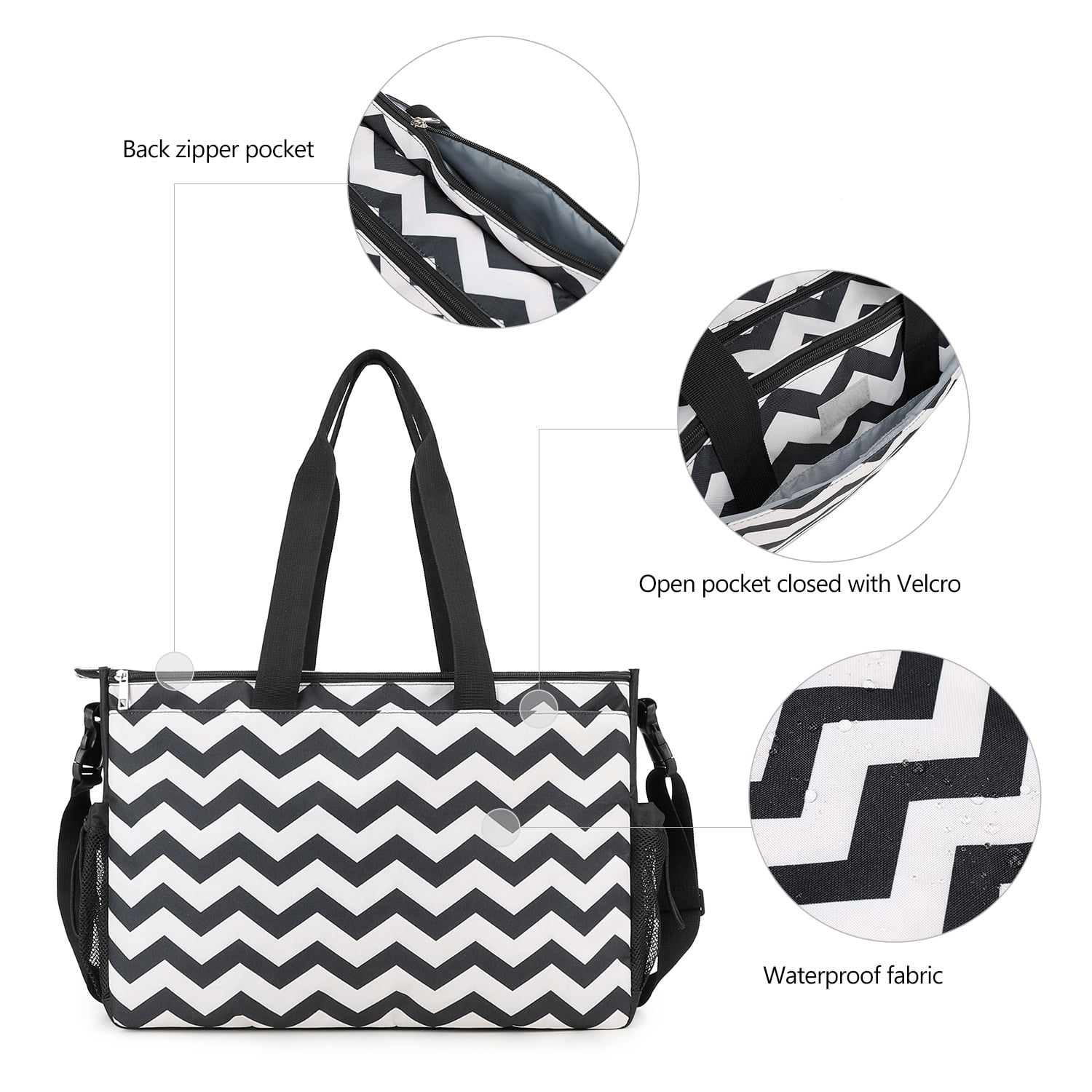 SPEKSEE Crossbody Organizer Diaper Bag - Outdoor Mother's Water-Repellent Baby Care Bag with Multiple Pockets