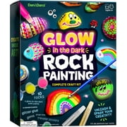 Dan&Darci Glow in the Dark Rock Painting Kit - Arts & Crafts Kits Gifts for Boys and Girls Ages 4-12
