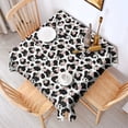 thumbnail image 2 of White Cow Black Spot Face Pattern Square Tablecloth,Waterproof Square Table Cover,Wipeable Spillproof Washable Table Cover for Home Kitchen Party Decor 42"X42"(107x107cm), 2 of 6