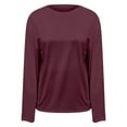 thumbnail image 6 of Womens Work Shirts Long Sleeve Tops Fashion Oversized Casual Basic Crewneck Fall Clothes for Women Tees Blouses, 6 of 6