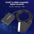 thumbnail image 3 of Adaptador de video Plug Play Plástico de alta claridad 1080p Rendimiento estable Convertidor digital compatible con Scart a HDMI para dispositivos inteligentes, 3 of 5