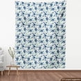thumbnail image 4 of Ambesonne Nature Fabric by the Yard Upholstery, Spring Grape and Floral Art, 2 Yards, Almond Green Indigo White, 4 of 5