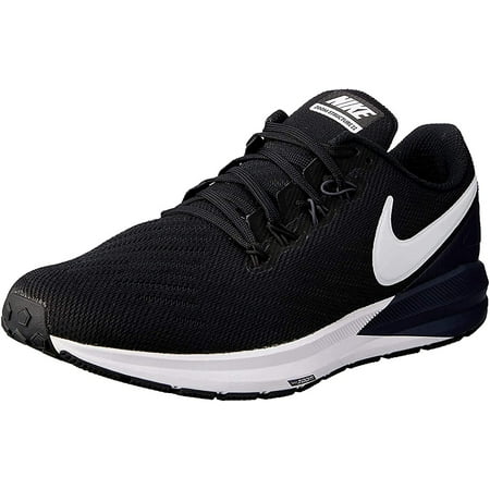 Nike Men s Air Zoom Structure 22 Running Shoe 13 M US Black Gridiron White Walmart