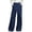 Navy #27, variant on Linen Pants Women Wrap Cross Over High Waist Button Wide Leg Trousers with Pockets Casual Bottoms