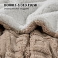 thumbnail image 4 of EVERGRACE Jacquard Boho Sherpa Fleece Throw Blanket for Couch, Super Soft Cozy Fuzzy Plush Blankets for Winter, Reversible Thick Warm Blanket for Bed, Sofa, Living Room, Khaki Tan, 108'' x 90'', 4 of 7