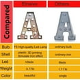thumbnail image 3 of LED Marquee Light Up Letters Industrial Vintage Style Lighted Letters Rust Metal Effect Marquee Letter with Lights Illumination Letter Signs for Christmas Wedding Birthday Party Home Cafe Bar Decor-U, 3 of 6