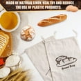 thumbnail image 4 of Linen Bread Bags for Homemade Bread Container, 4 Pcs 17.5 X11.5 Inches Unbleached & Reusable Bread Storage, Natural Large Storage for Artisan Bread, 4 of 6