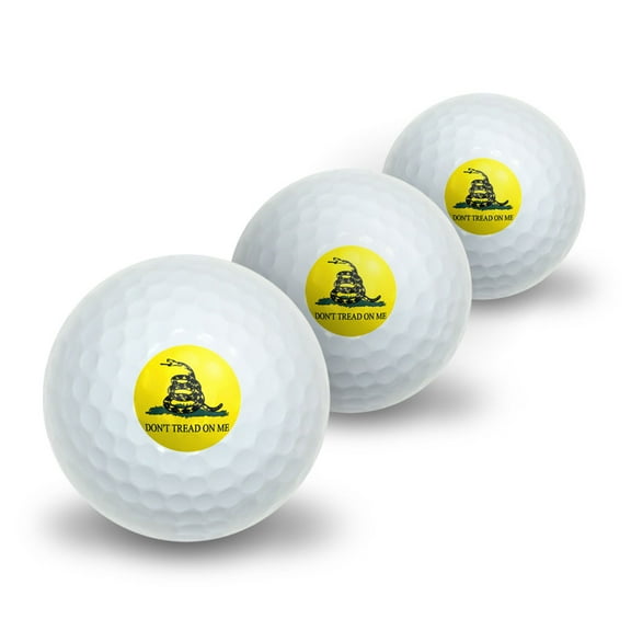 Gadsden Flag Don't Tread On Me Novelty Golf Balls 3 Pack