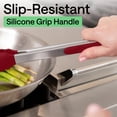 thumbnail image 5 of GORILLA GRIP Set of 2 Stainless Steel Heat-Resistant Kitchen Tongs, 7 and 12 Inch, Red, 5 of 10